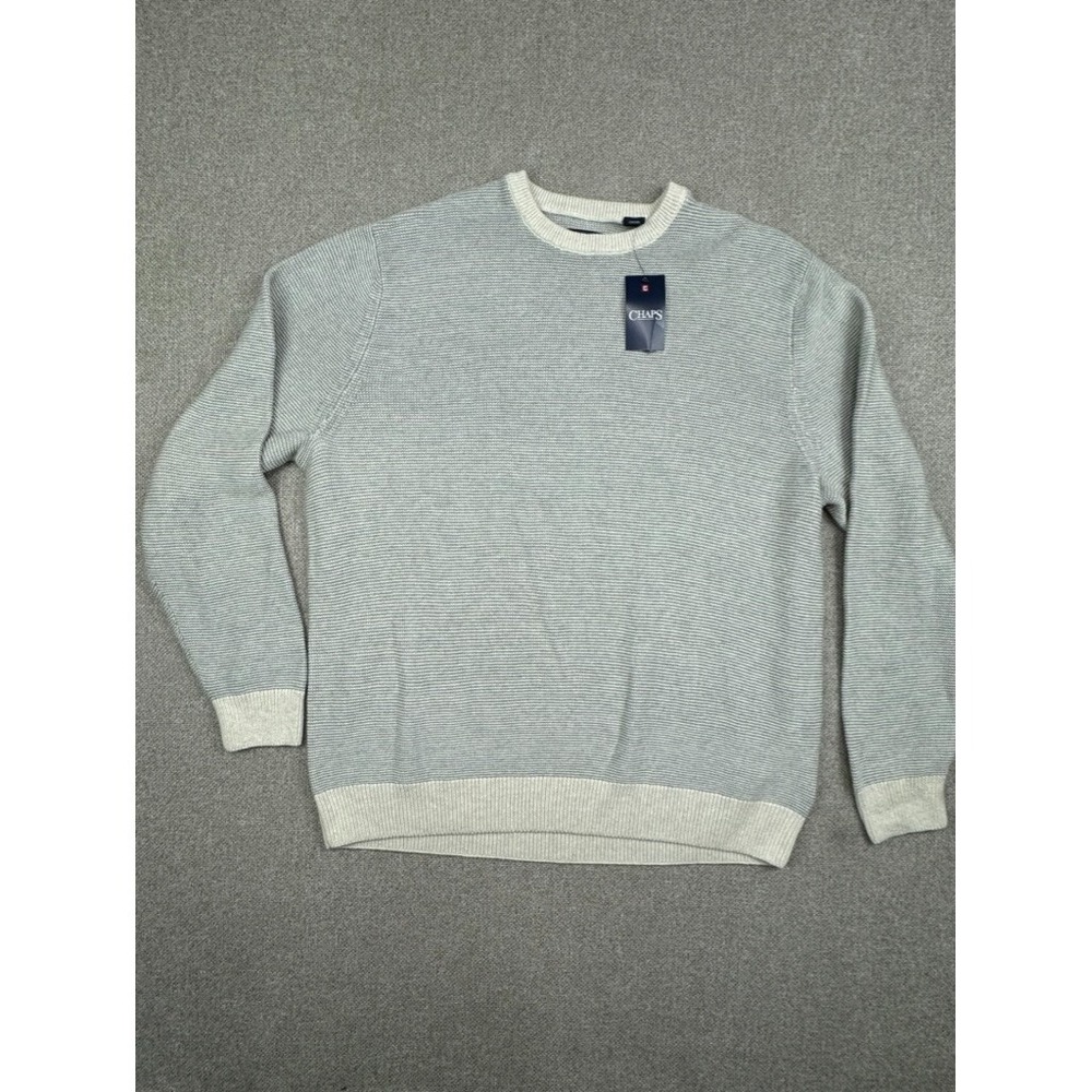CHAPS Sweater Mens 2XL Pullover Crew Neck Long Sleeve Cotton Outdoors Casual